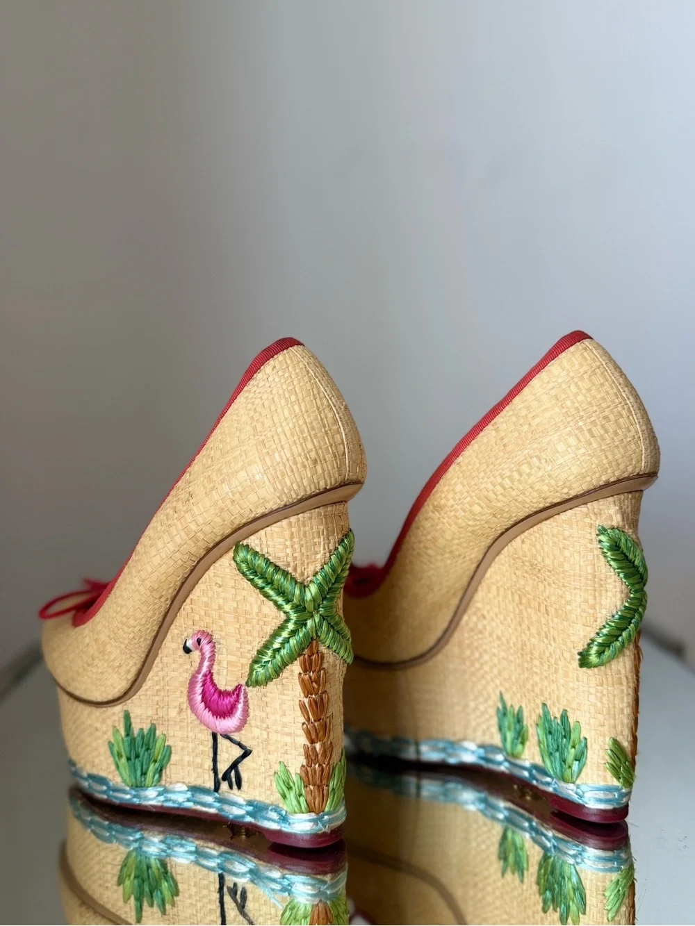Charlotte Olympia x Miami flamingo Wedge 36.5 $1,295